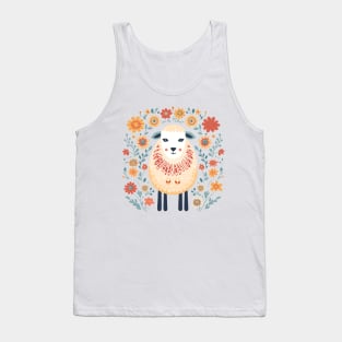 Scandinavian Folk Art Sheep Tank Top